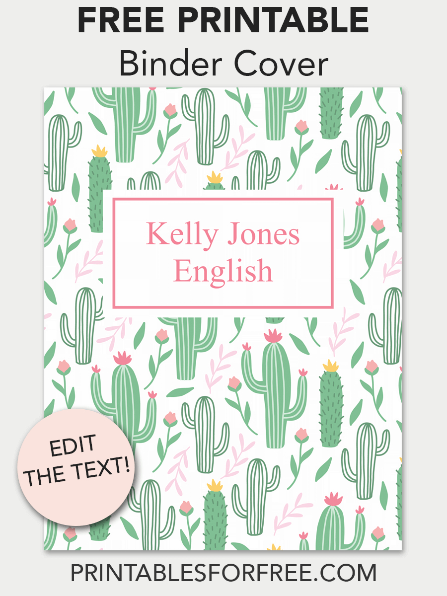Free Printable School Binder Covers Free Printable
