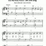 Can You Feel The Love Tonight The Lion King Piano Sheet Music   Free Guitar Sheet Music For Popular Songs Printable