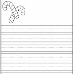 Candy Cane Writing Practice Printable Page | A To Z Teacher Stuff   Free Printable Christmas Writing Paper With Lines