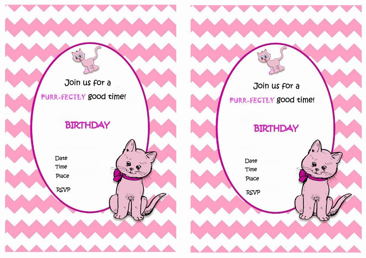 Cat Lovers Birthday Invitations – Birthday Printable | Eva Birthday - Free Printable Kitten Birthday Invitations