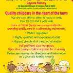 Childcare Leaflet Design For Little Saints Daycare Nurserywww   Free Printable Home Daycare Flyers