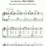 Chim Chim Cher Ee Mary Poppins Piano Sheet Music – Guitar Chords   Free Guitar Sheet Music For Popular Songs Printable