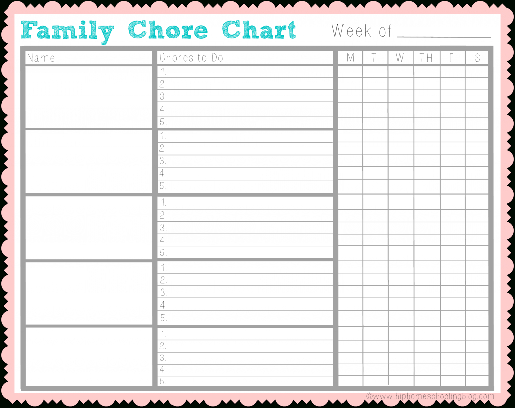 Chores For Kids: Get Kids Helping With My Free Chore Chart - Free Printable Teenage Chore Chart