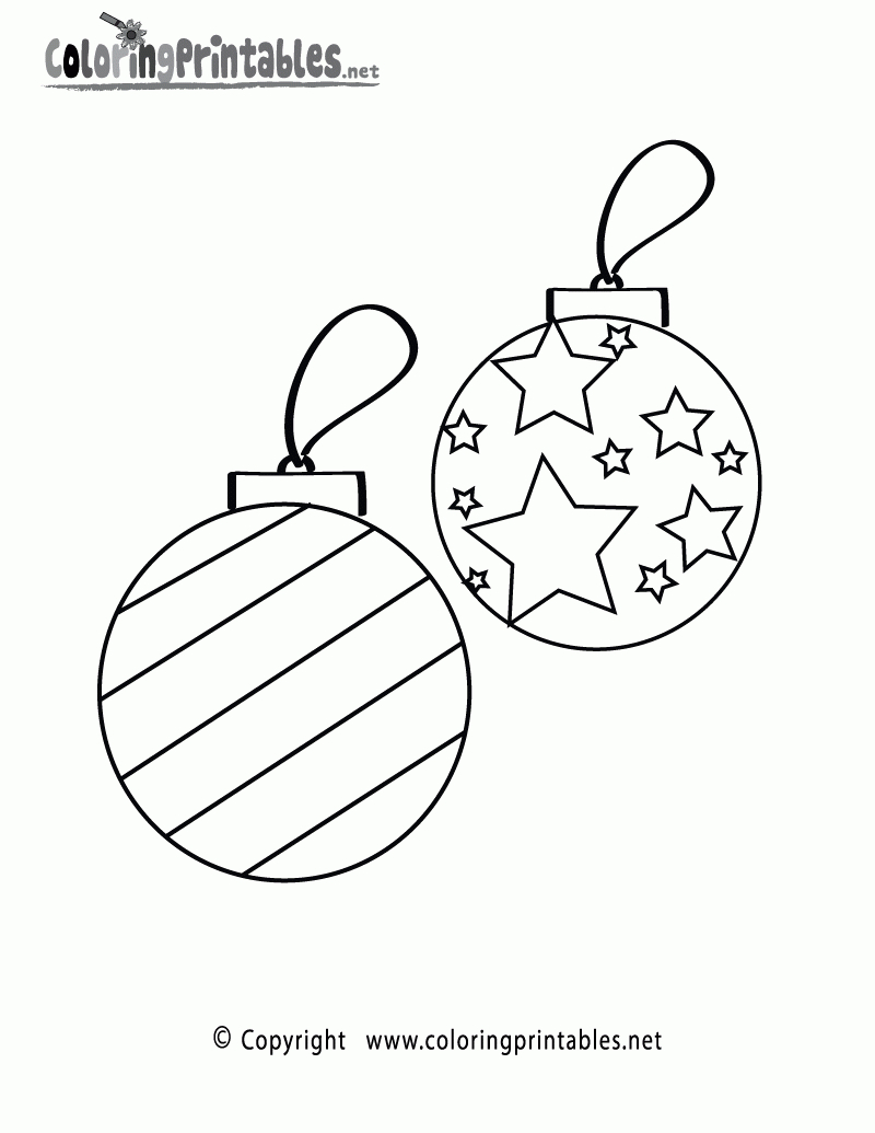 Christmas Ornaments Coloring Page Printable. | Christmas | Christmas - Free Printable Christmas Craft Templates