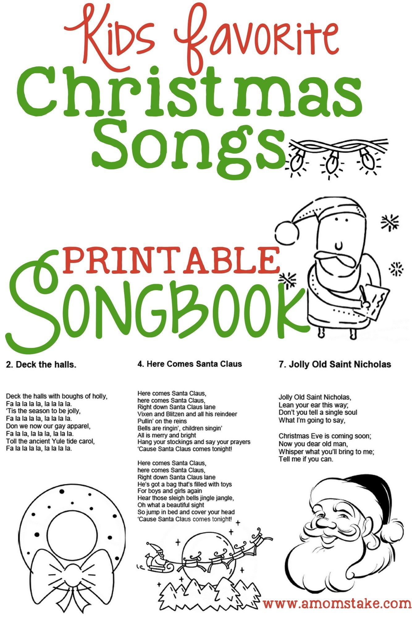 Christmas Song Lyrics Game Free Printable Free Printable