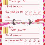 Christmas Thank You Note Template For Kids | Five Marigolds | Baby   Free Christmas Thank You Notes Printable