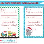 Christmas Thank You Notes For Kids   Free Printable! •   Christmas Thank You Cards Printable Free