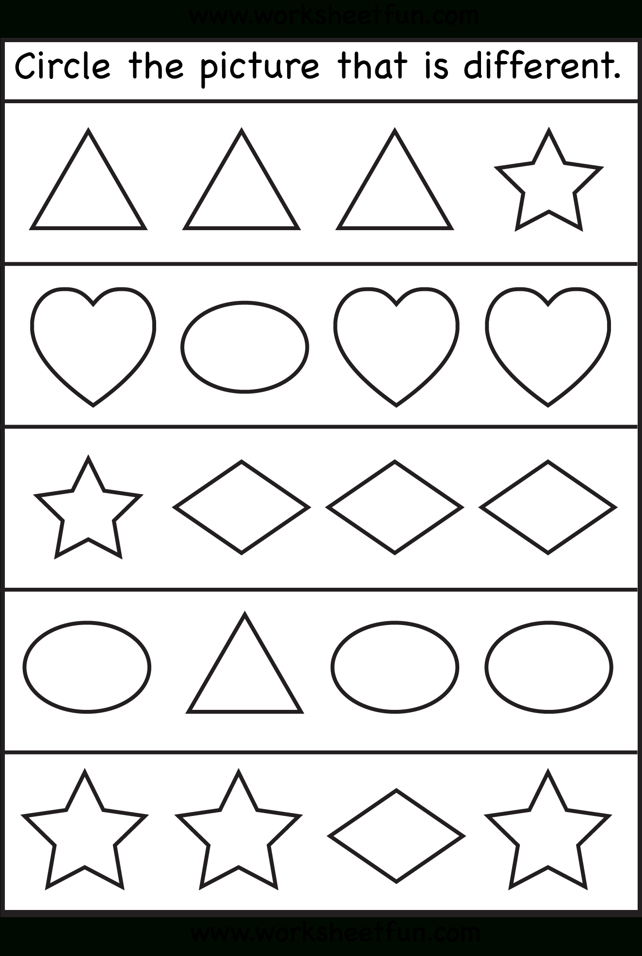 printable shapes and colors worksheets