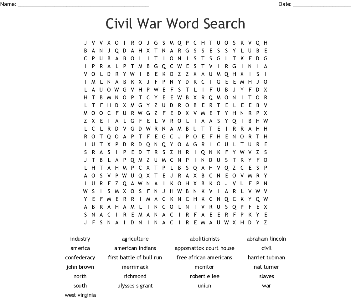 Free Printable Black History Month Word Search Free Printable