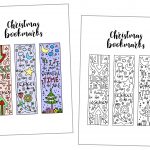 Coloring Christmas Bookmarks Free Printable   Free Printable Baby Bookmarks