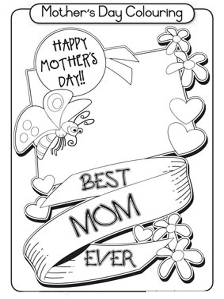Coloring ~ Free Printable Mothers Day Cards Toour Mum In The - Free Printable Mothers Day Cards To Color
