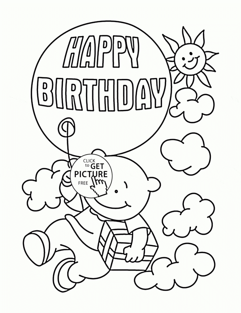 Coloring Pages Ideas: Coloring Pages Ideas Free Printable Birthday - Free Printable Birthday Cards To Color