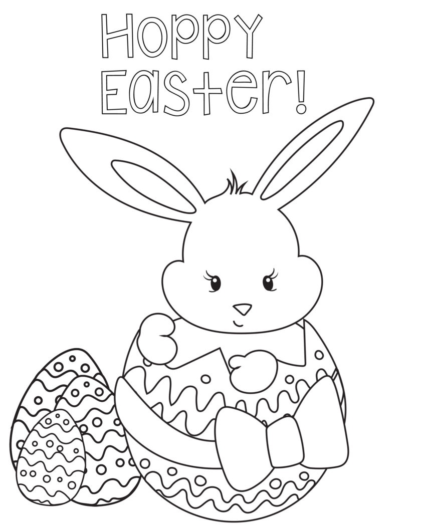 Coloring Pages Ideas: Coloring Pages Ideas Hoppyeastercoloringpage - Coloring Pages Free Printable Easter