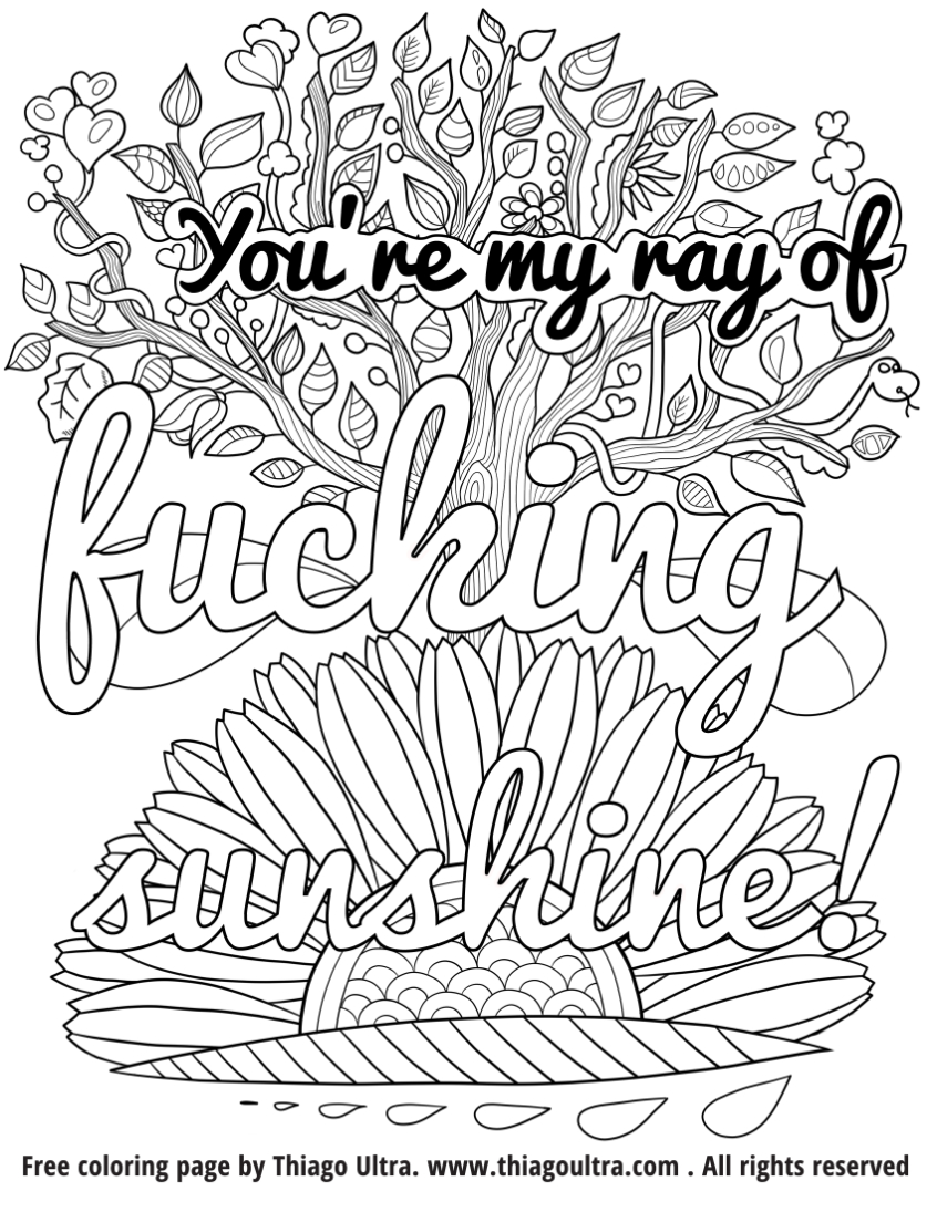 Coloring Pages Ideas: Printable Curse Word Coloring Pages For Adults - Free Printable Swear Word Coloring Pages