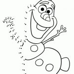 Coloring Pages Ideas: Walt Disney Coloring Pages Dot To Olaf   Free Printable Dot To Dot Easy