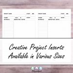 Creative Project Planner Inserts | Free Printable For Traveler's   Free Printable Traveler&#039;s Notebook Inserts