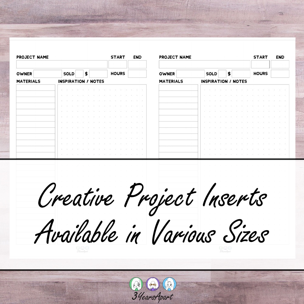 Creative Project Planner Inserts | Free Printable For Traveler&amp;#039;s - Free Printable Traveler&amp;amp;#039;s Notebook Inserts