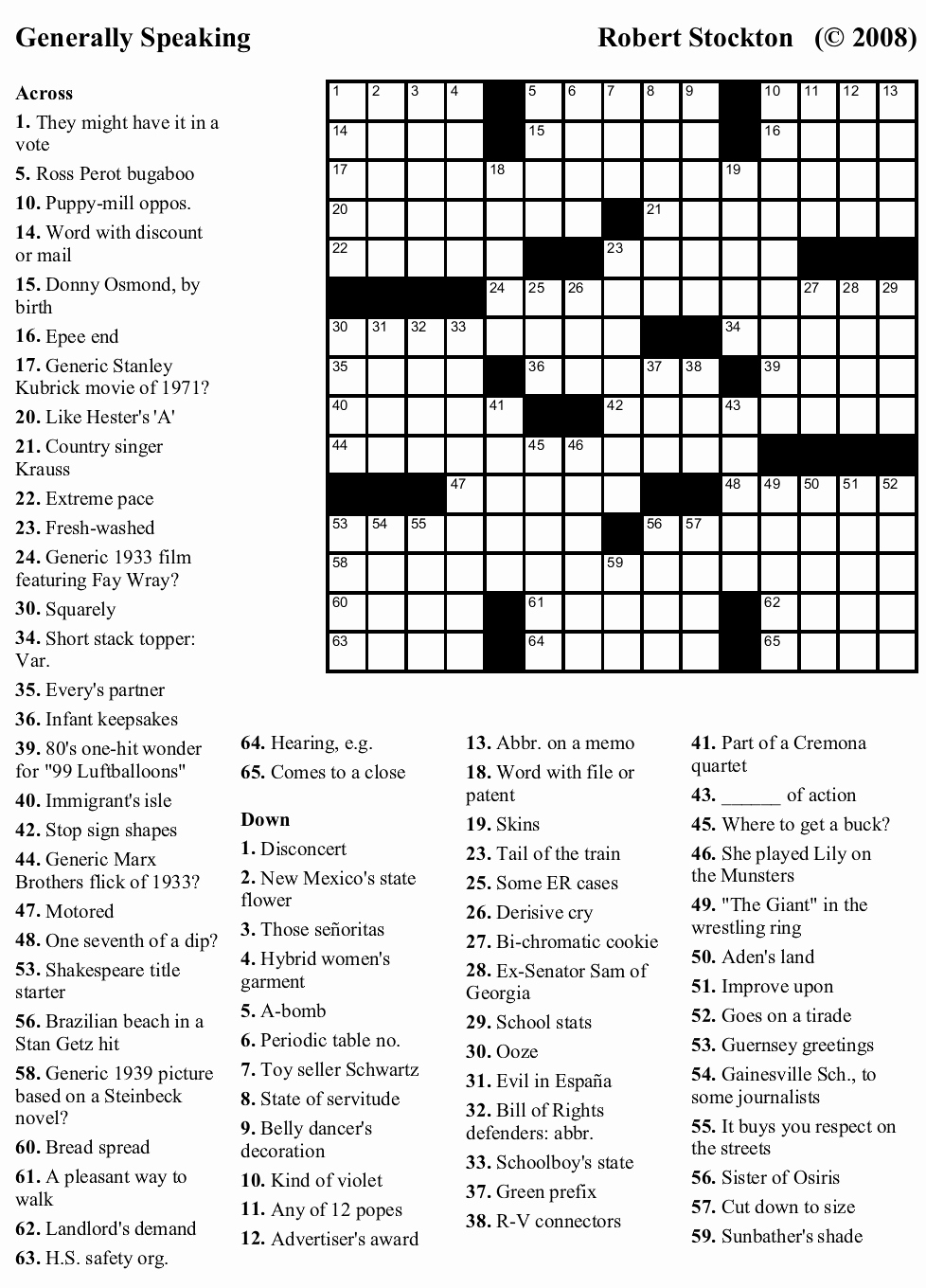 free printable crossword puzzle maker