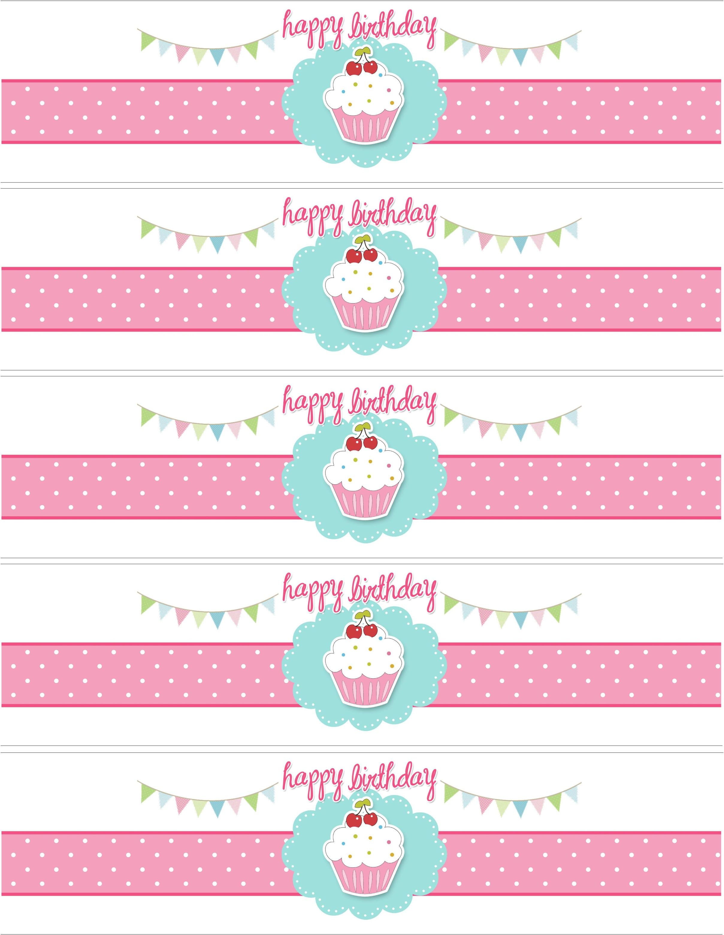 Cupcake Birthday Party With Free Printables | Party Ideas - Free Printable Water Bottle Labels For Birthday