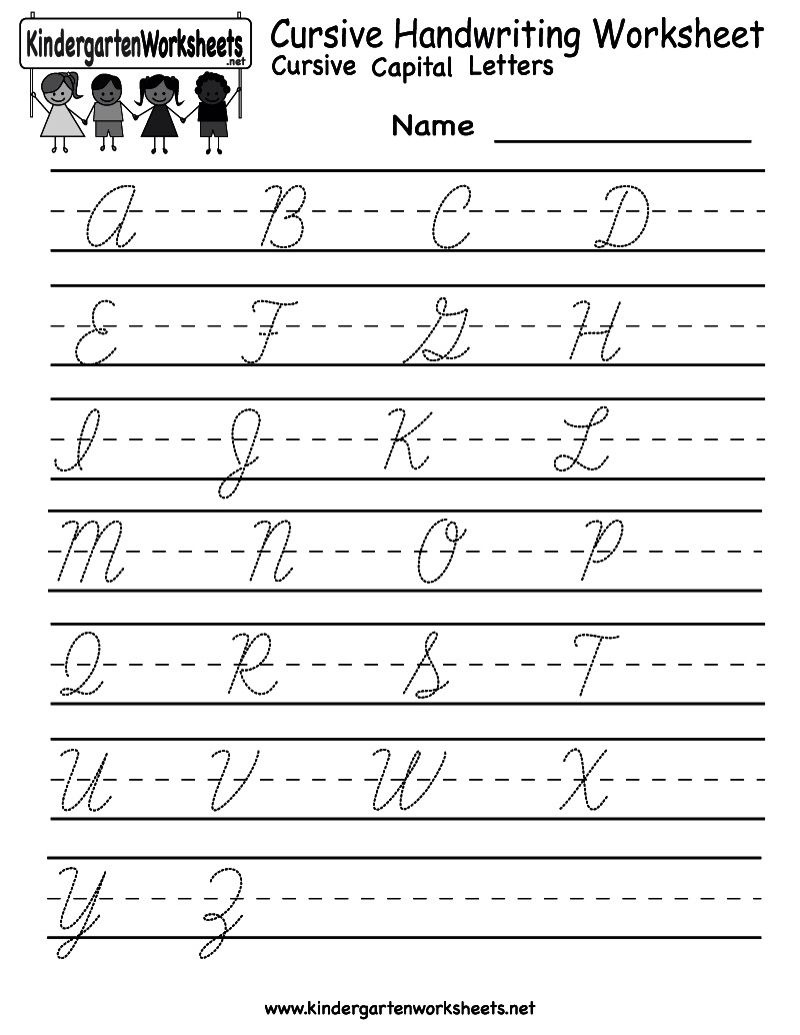 Cursive Writing Practice Sheet 1 | Helping Kids Learn | Cursive - Free Printable Cursive Practice