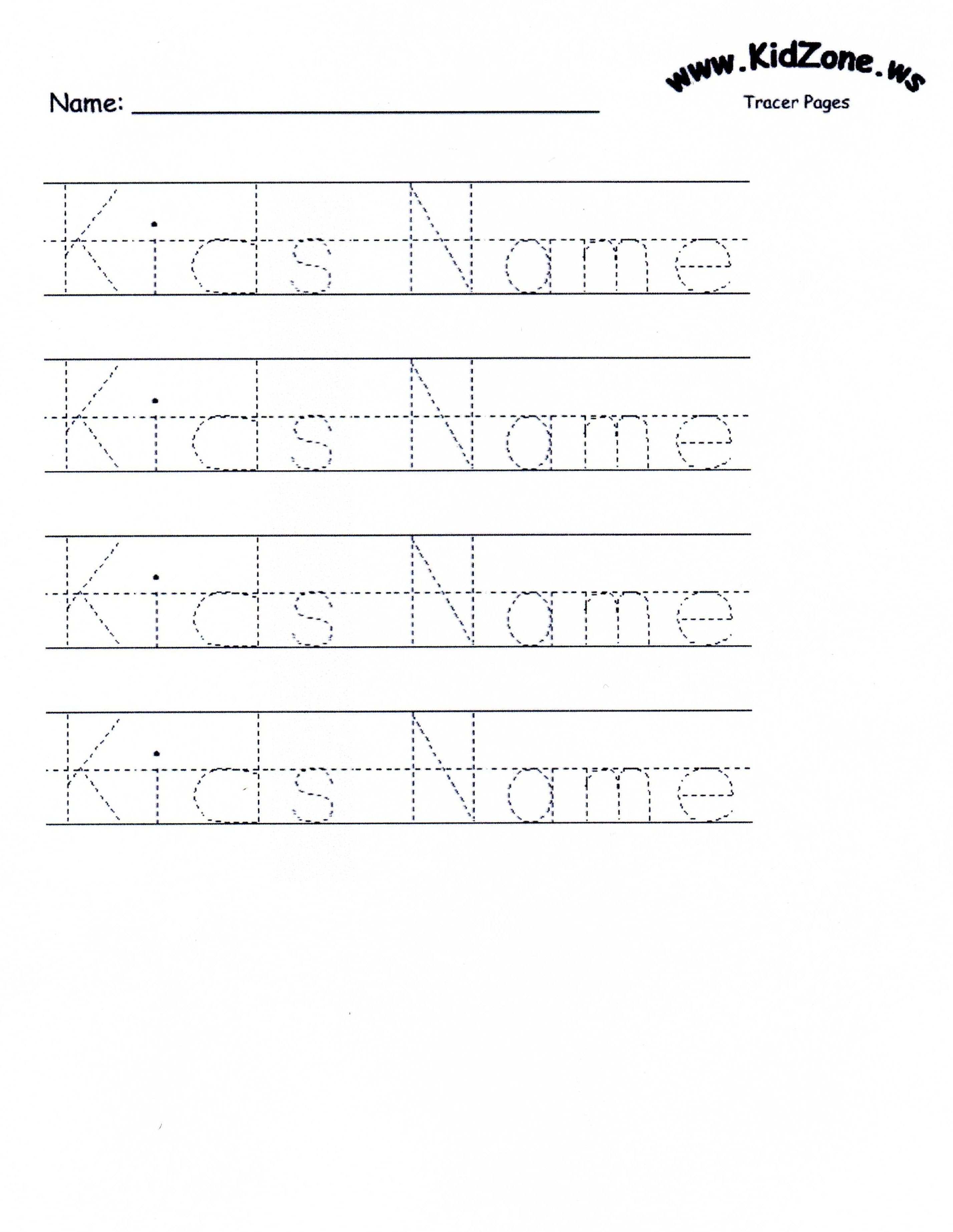Customizable Printable Letter Pages | Teaching Mackenzie And Juliana - Free Printable Preschool Name Tracer Pages
