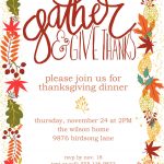 Customizable Thanksgiving Invitation | Free Printable   Free Printable Invitations