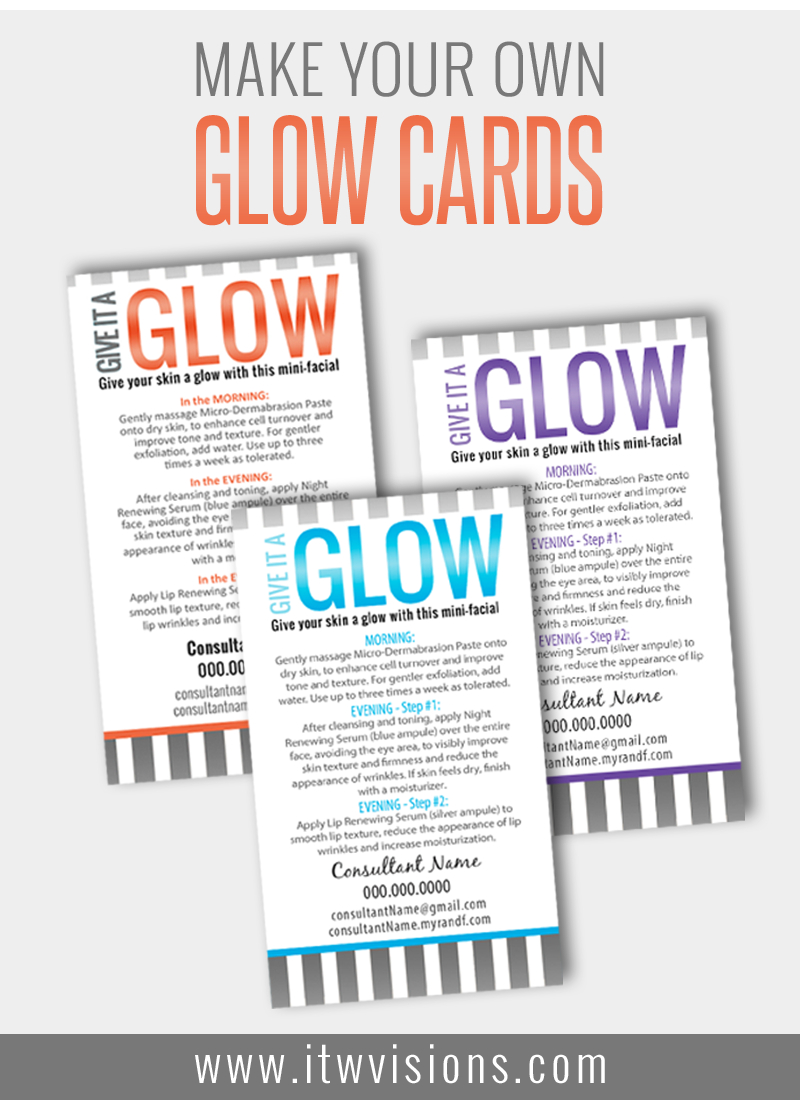 Customize Your Own Mini Facial Glow Cards At Itwvisions. Rodan - Rodan And Fields Mini Facial Instructions Printable Free