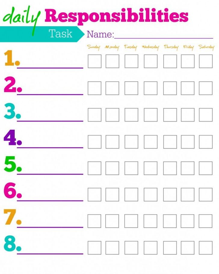 Free Printable To Do Charts