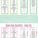 Diaper Bag Checklist | New Baby | Diaper Bag Checklist, Baby Diaper   What's In The Diaper Bag Game Free Printable