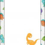 Dinosaur: Free Printable Frames, Invitations, Cards Or Labels   Free Printable Dinosaur Labels