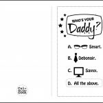 Diy Printable Father's Day Card    Who's Your Daddy? | Plethora Of   Hallmark Free Printable Fathers Day Cards