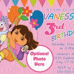 Dora The Explorer Birthday Invitation $11 | Kids Birthday   Dora Birthday Cards Free Printable
