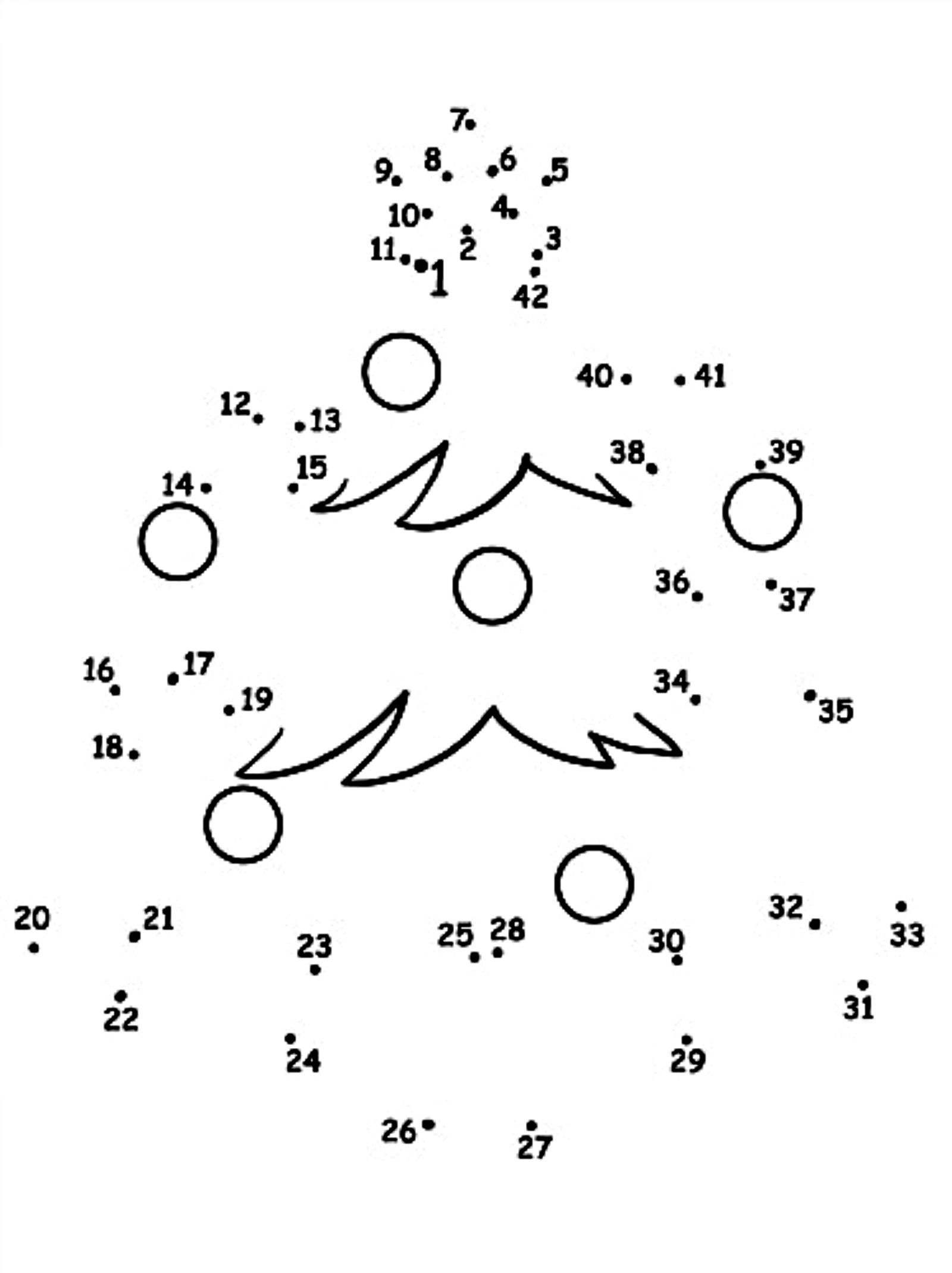 Dot To Dots Worksheets For Kindergarten | Christmas &amp; Holiday Music - Free Printable Dot To Dot Easy