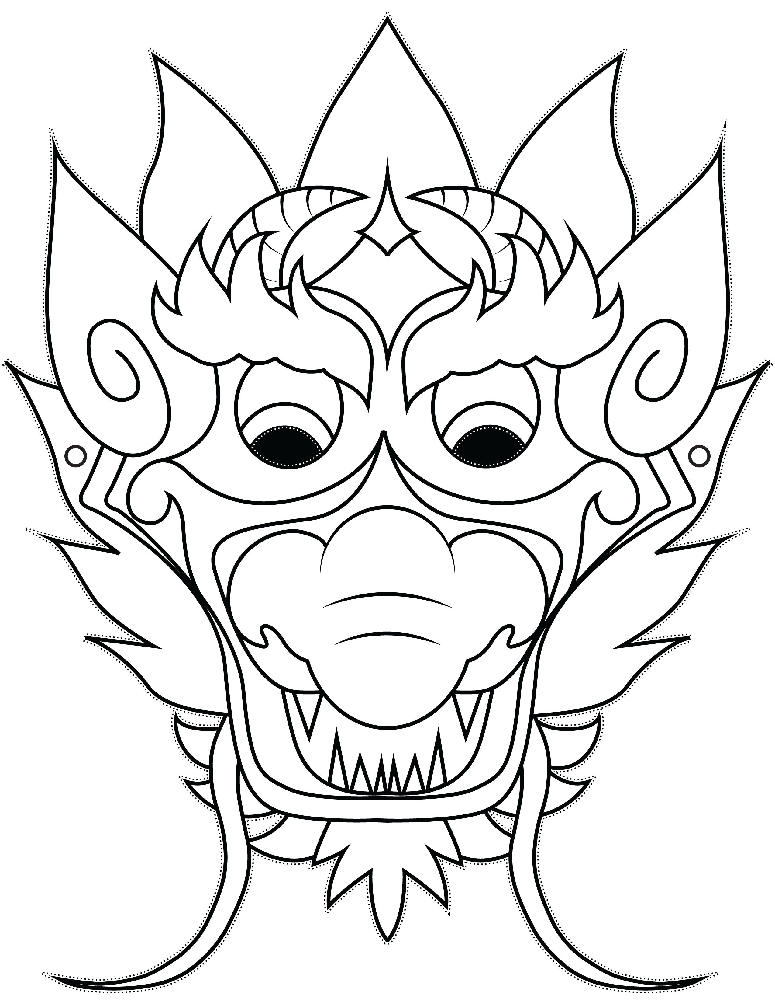Dragon Mask Printable Printable World Holiday