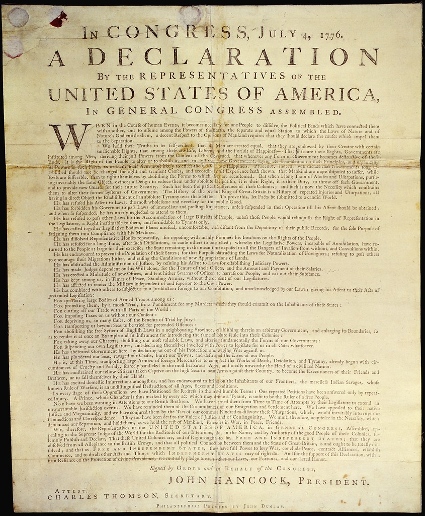 Dunlap Broadside [Declaration Of Independence] | Original Ca… | Flickr - Free Printable Copy Of The Declaration Of Independence