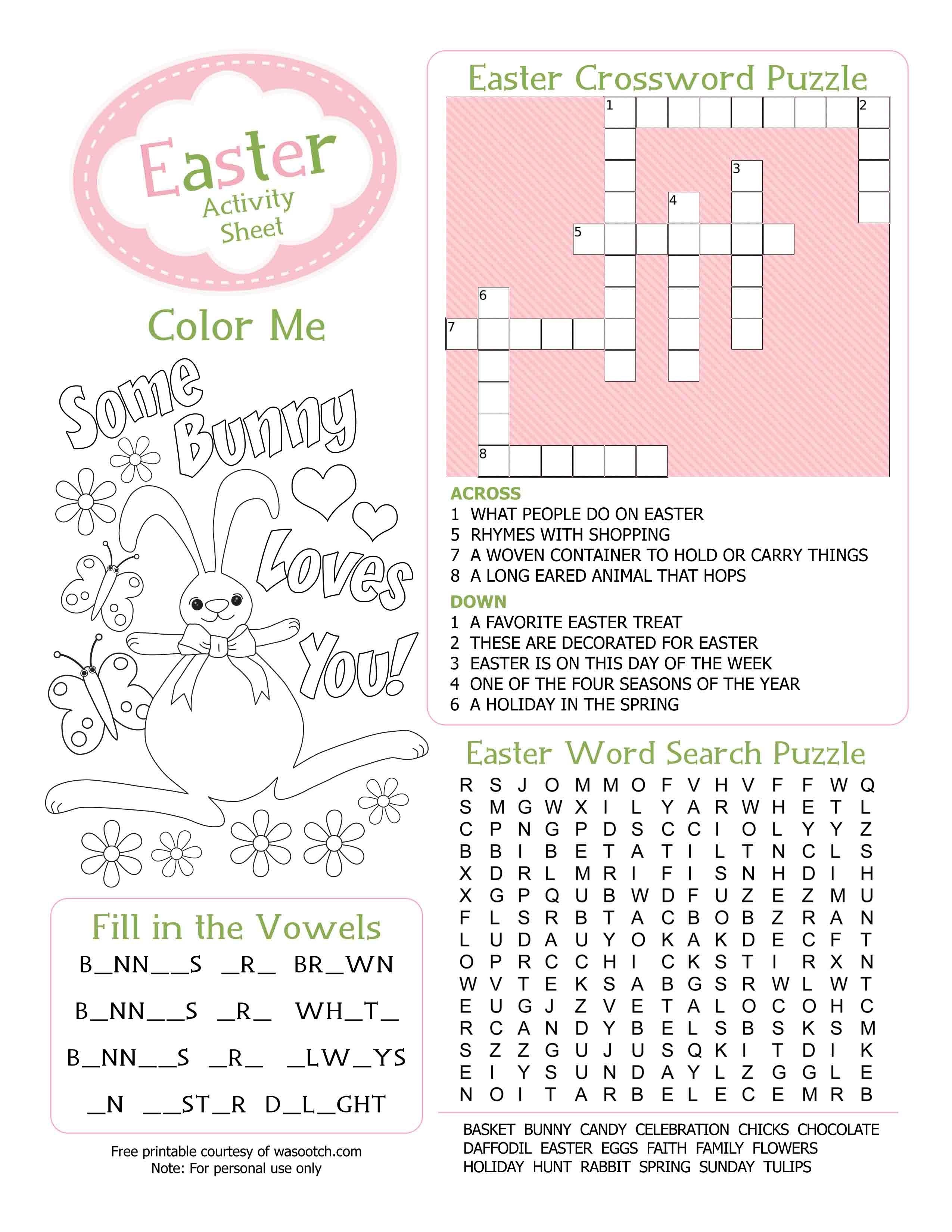 Easter Kid&amp;#039;s Activity Sheet Free Printables Available @party - Free Printable Kid Activities Worksheets