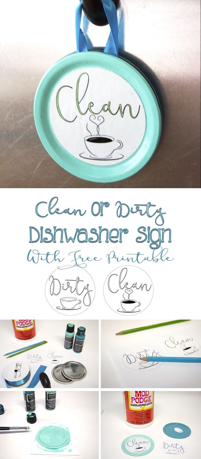 Free Printable Clean Dirty Dishwasher Sign Free Printable