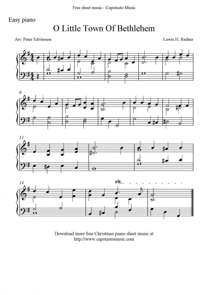 Free Printable Christmas Sheet Music For Piano