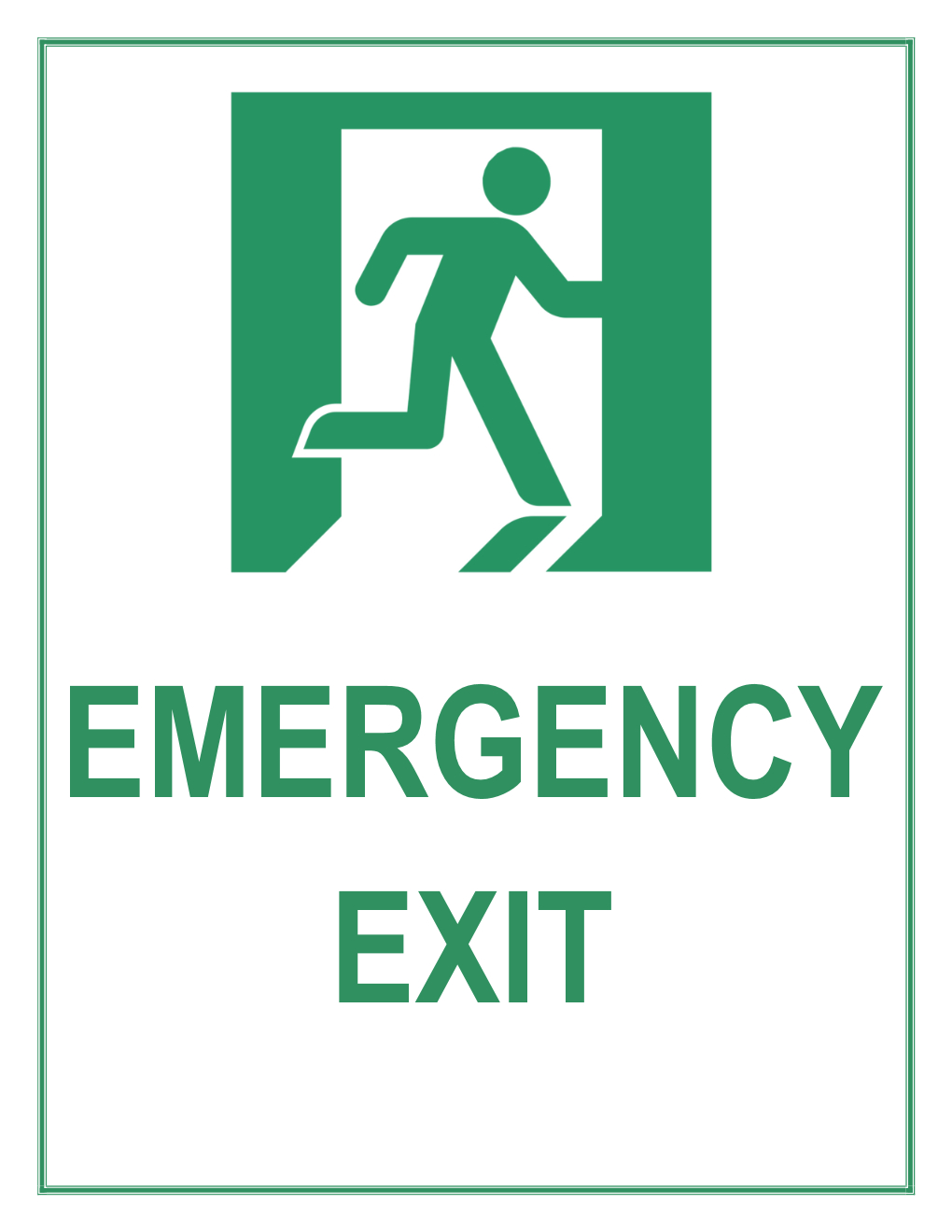 Emergency Exit Sign - Free Printable Exit Signs