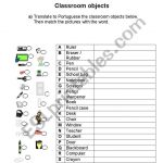 English Worksheets: Classroom   Free Printable Portuguese Worksheets
