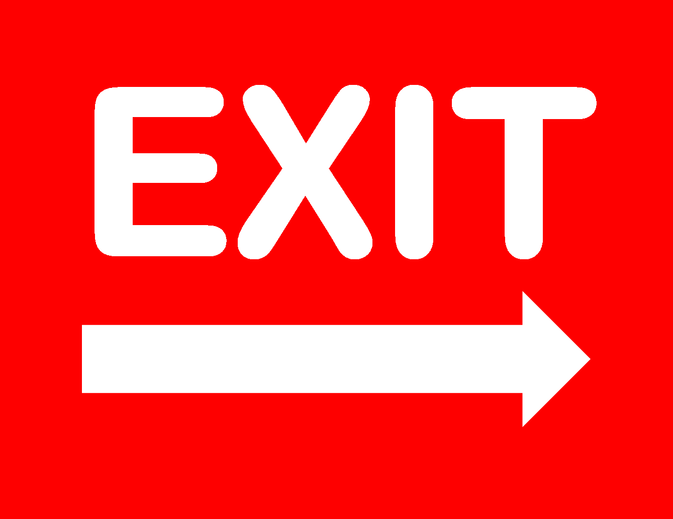 Free Printable No Exit Signs