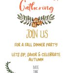 Fall Harvest Party Invitation Printable   Gather For Bread   Free Printable Event Invitations