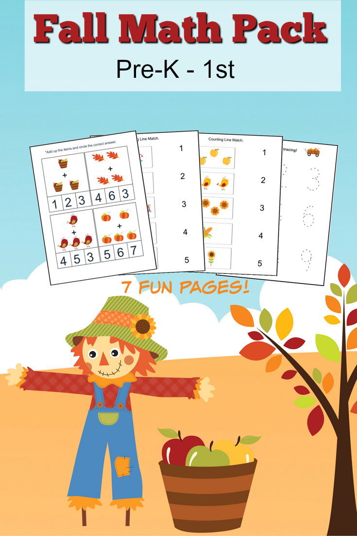 Fall Math Worksheets For Pre-K To 1St Grade - Frugal Mom Eh! - Free Printable Fall Math Worksheets