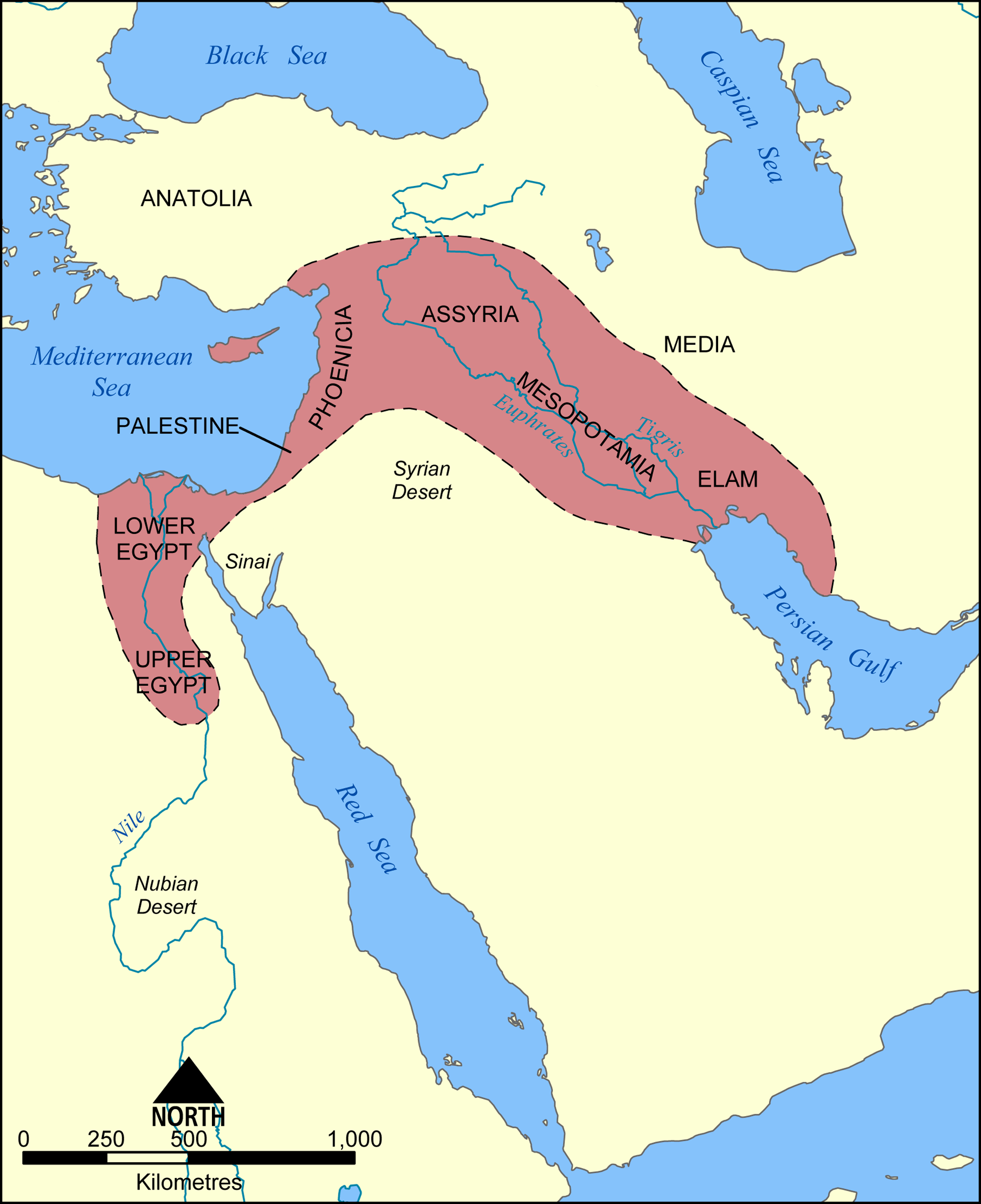 Mesopotamia Fertile Crescent Map