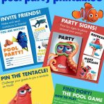 Finding Dory Pool Party Printables   This Free Printable Party Pack   Free Printable Party Signs