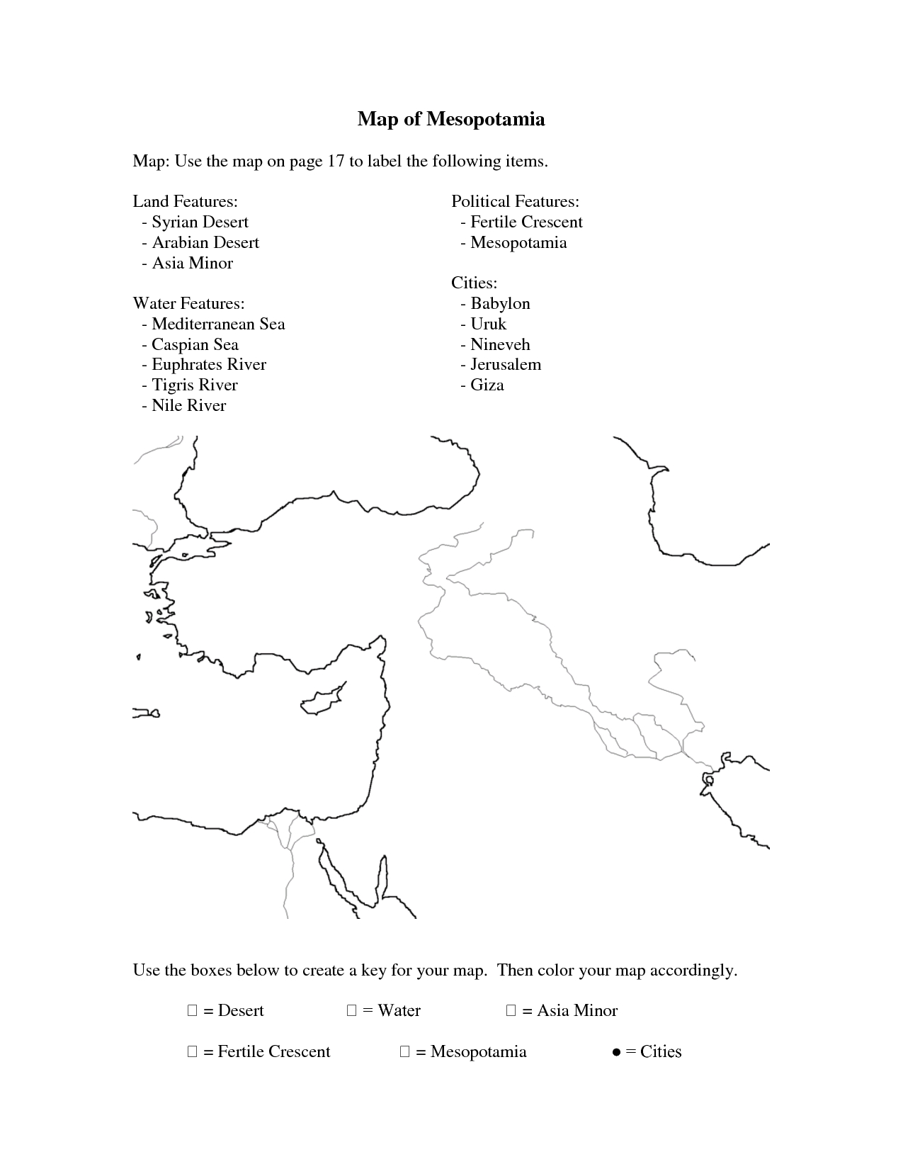 Map Of Mesopotamia Fertile Crescent Fertile Crescent Kids Free 