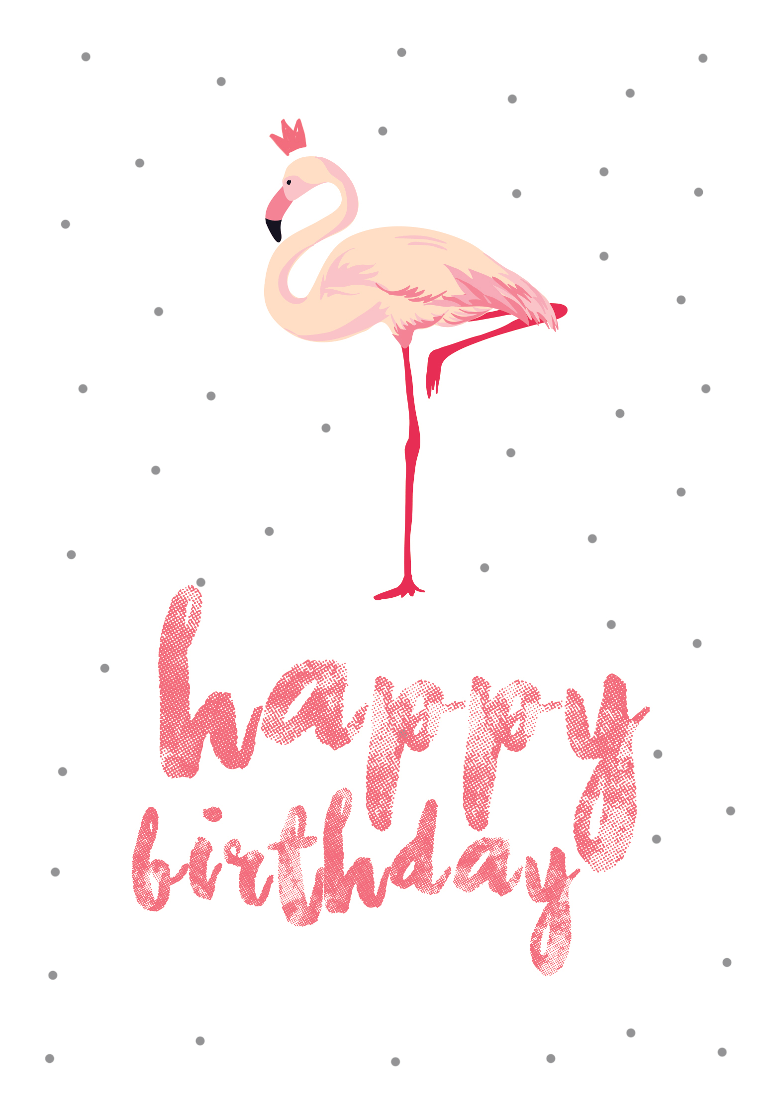Flamingo Birthday - Free Printable Birthday Card | Greetings Island - Free Printable Birthday Cards