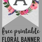 Floral Alphabet Banner Letters Free Printable | Printable Tags   Free Printable Flower Letters
