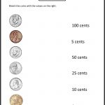 Free 1St Grade Worksheets | Match The Coins And Its Values   Free Printable Making Change Worksheets