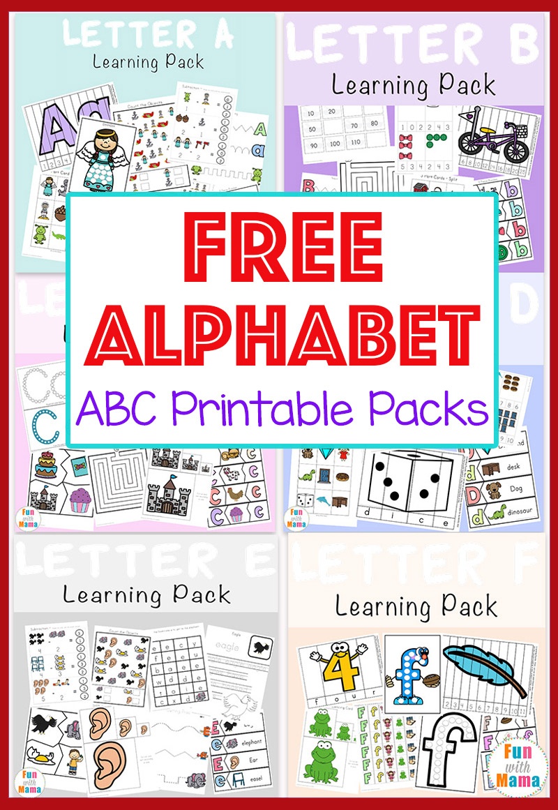 Free Alphabet Abc Printable Packs - Fun With Mama - Free Printable Alphabet Pages